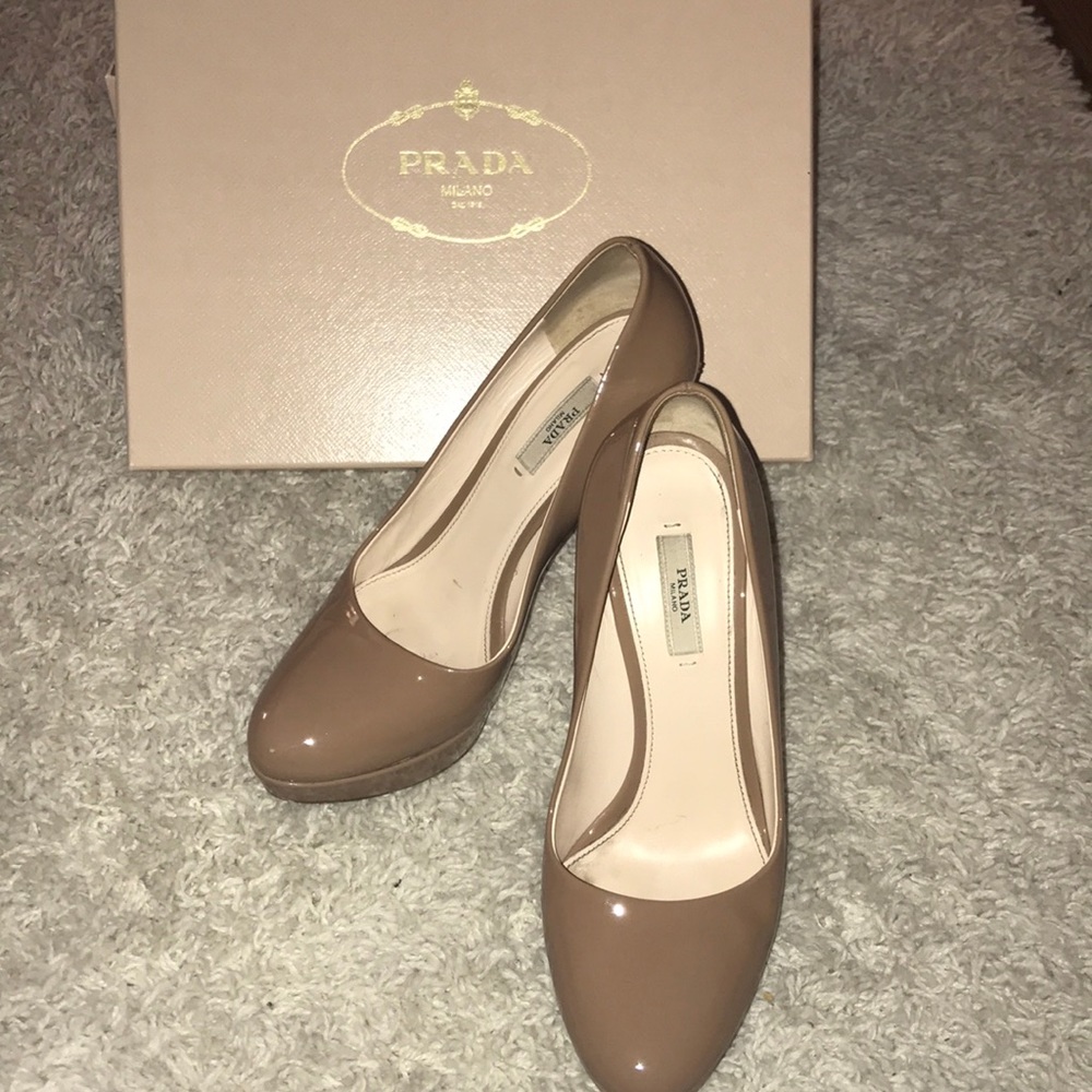 Prada nude heels